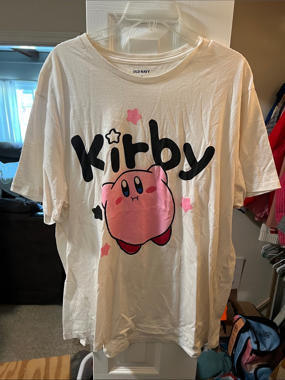 Old Navy men’s Kirby Graphic Tee - White with Pink
